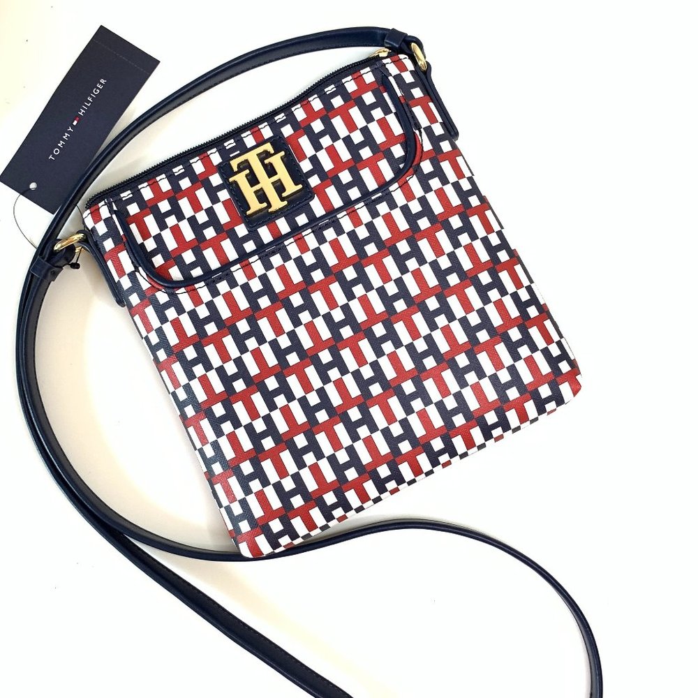 Tommy Hilfiger Bag Crossbody Monogram Blue and Red
